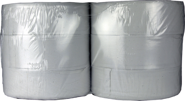 Toiletpapier Cleaninq T1 jumbo groot 2-laags 6x380m wit — Foto 2 van 2