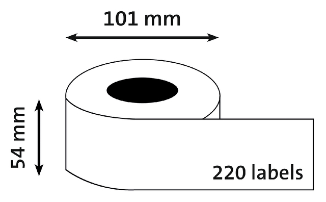 Labeletiket Quantore 99014 54x101mm adres wit — Foto 2 van 2