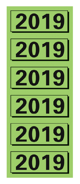 Rugetiket Elba 2019 57x25mm groen 120 stuks afbeelding