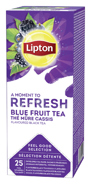 Thee Lipton Refresh blue fruit tea 25x1.5gr afbeelding