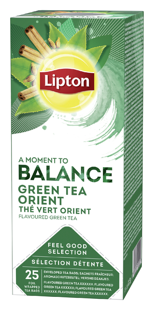 Thee Lipton Balance green tea orient 25x1.5gr afbeelding