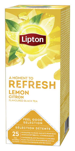 Thee Lipton Refresh lemon 25x1.5gr afbeelding