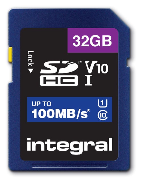 Geheugenkaart Integral SDHC V10 32GB afbeelding