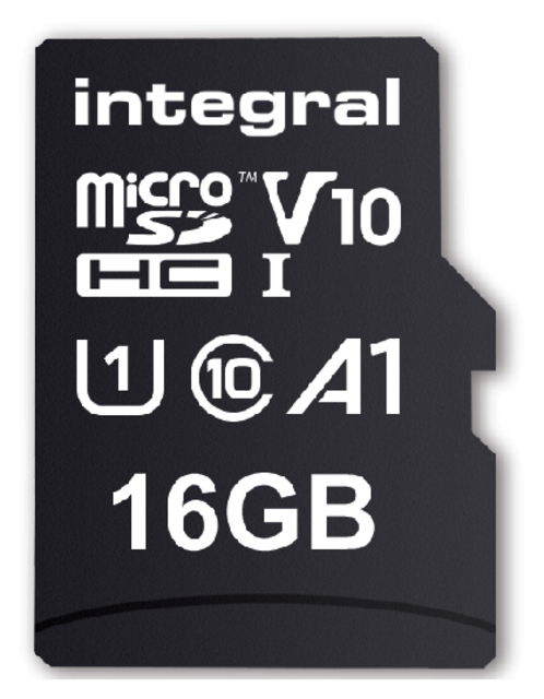 Geheugenkaart Integral microSDHC V10 16GB afbeelding