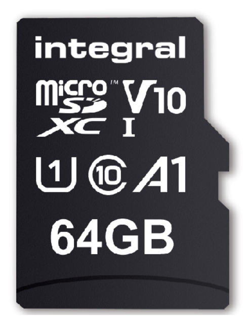 Geheugenkaart Integral microSDXC V10 64GB afbeelding