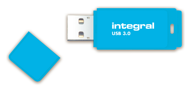 USB stick 3.0 Integral Neon USB-A 128GB blauw — Foto 2 van 2