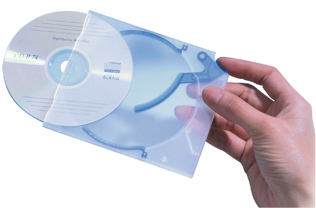 Cd opbergbox Quickflip standaard blauw 5 stuks — Foto 2 van 2