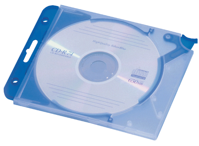 Cd opbergmap Quickflip compleet blauw 5 stuks afbeelding
