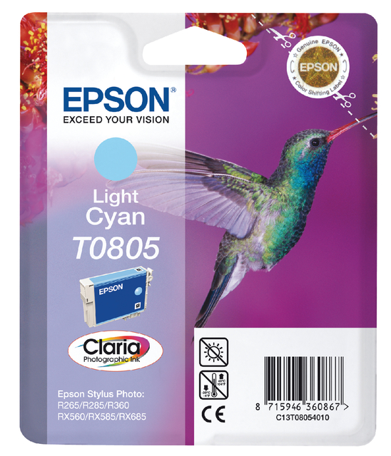 Inktcartridge Epson T0805 lichtblauw afbeelding