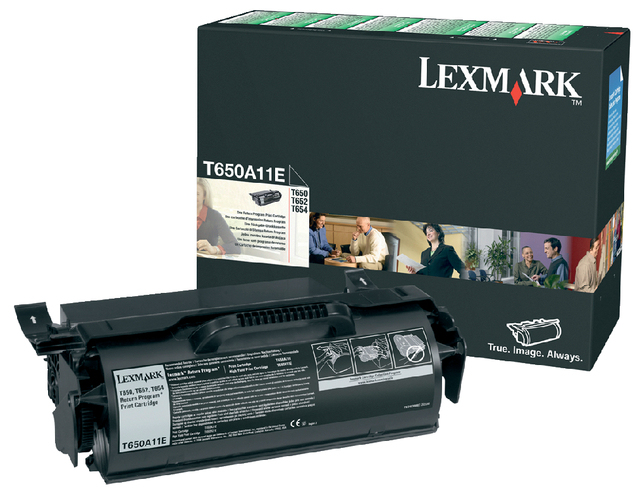 Tonercartridge Lexmark T650A11E prebate zwart afbeelding