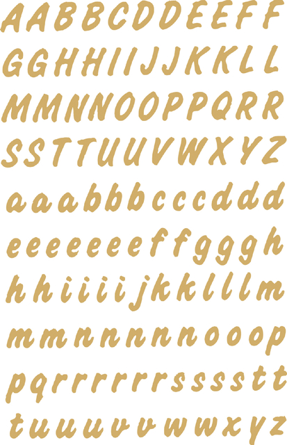 Etiket HERMA 4152 8mm letters A-Z goud op transparant 238stuks afbeelding