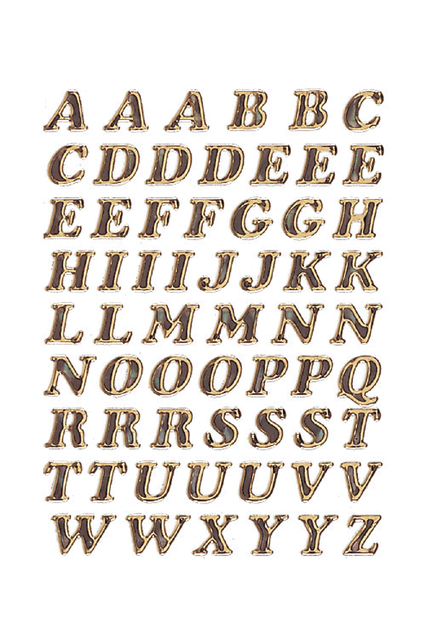 Etiket HERMA 4192 8mm letters A-Z goudfolie 61stuks afbeelding