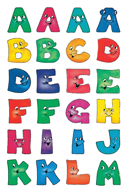 Etiket HERMA 4194 28mm letters a-z gezichten 48stuks afbeelding
