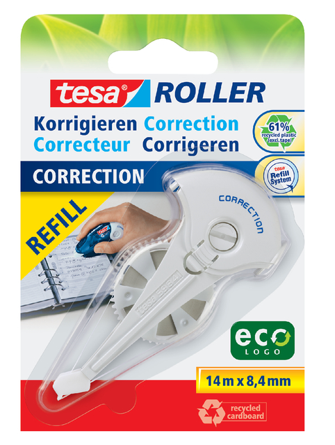 Navulling corretieroller tesa® ecoLogo® 14mx8,4mm op blister afbeelding
