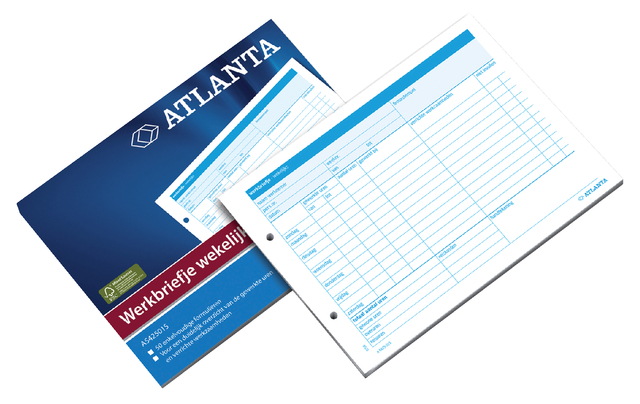Werkbrief Djois Atlanta A5 wekelijks 50vel afbeelding