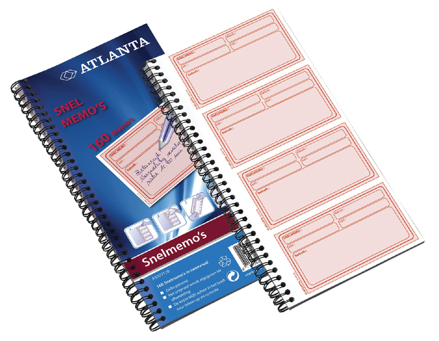 Snelmemo Djois Atlanta 74x125mm 160 notities in tweevoud wit afbeelding