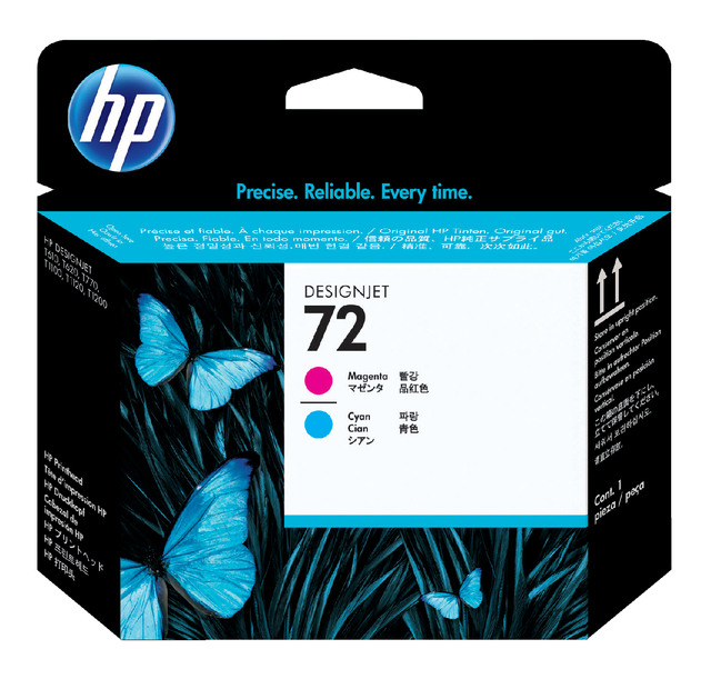 Printkop HP C9383A 72 rood + blauw afbeelding