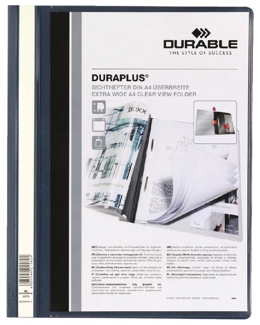 Snelhechtamp Durable Duraplus A4 donkerblauw afbeelding