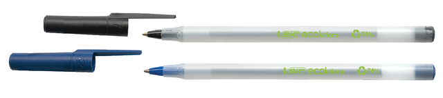 Balpen Bic Ecolutions round stic medium zwart — Foto 2 van 2