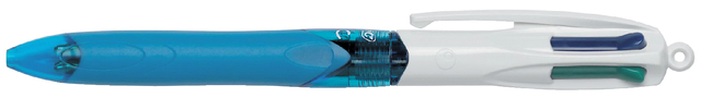 Balpen Bic 4kleuren grip medium lichtblauw afbeelding