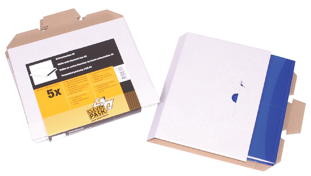 Brievenbusbox CleverPack A5 230x160x26mm karton wit pak à 5 stuks — Foto 2 van 2