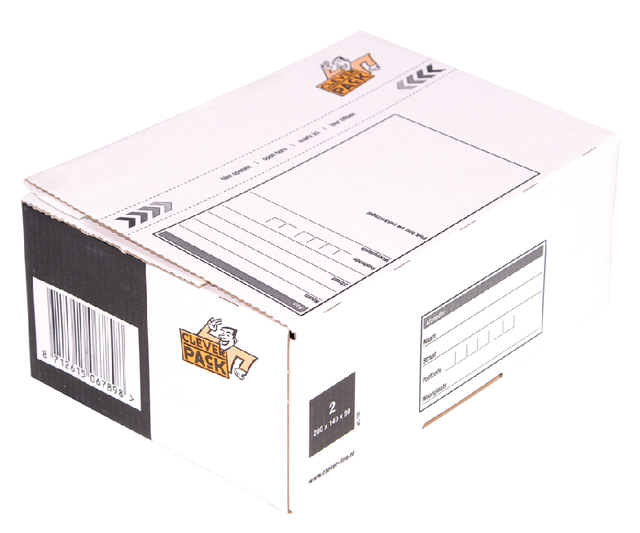 Postpakketbox 2 CleverPack 200x140x80mm wit afbeelding
