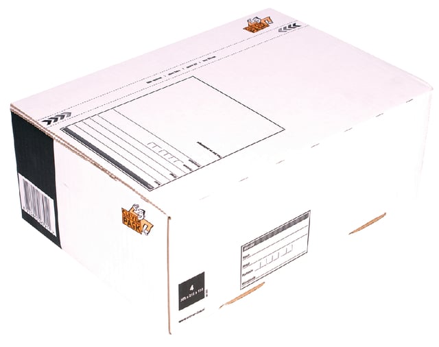 Postpakketbox 4 CleverPack 305x215x110mm wit pak à 25 stuks afbeelding