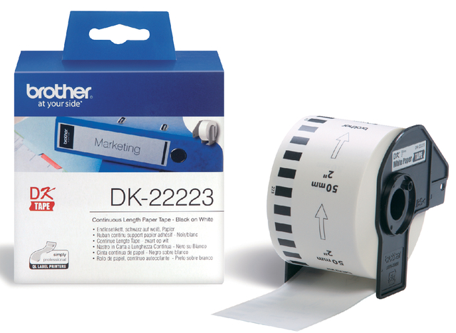 Etiket Brother DK-22223 doorlopend 50mm 1 rol á 30m wit afbeelding