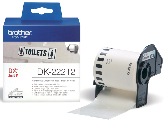 Etiket Brother DK-22212 doorlopend 62mm 1 rol á 15m wit afbeelding
