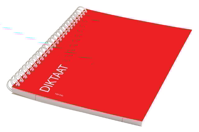 Schrift Qbasic diktaat A5 spiraal lijn 160blz 70gr rood afbeelding