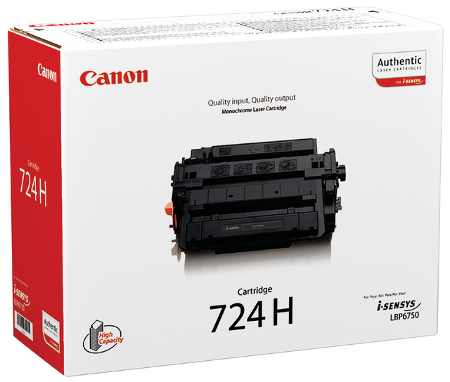 Tonercartridge Canon 724H zwart afbeelding