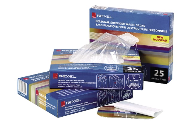 Papiervernietigerzak Rexel 240x98cm 115 liter 100 stuks afbeelding