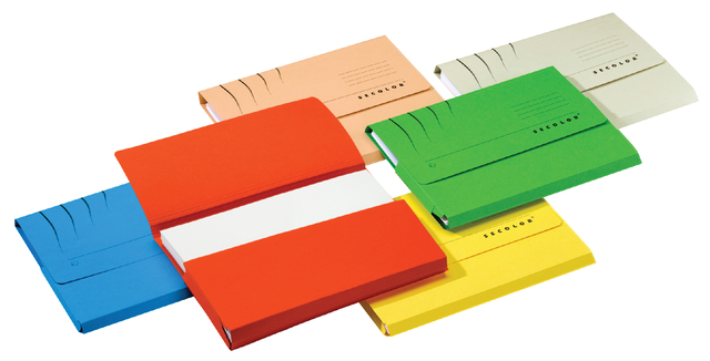 Pocketmap Secolor folio 100% gerecycled karton 250gr groen — Foto 2 van 2