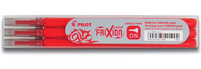 Rollerpenvulling PILOT friXion fijn rood set à 3 stuks afbeelding