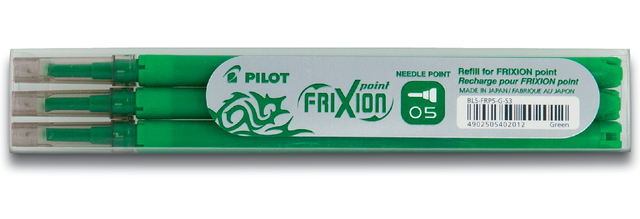 Rollerpenvulling PILOT friXion fijn groen set à 3 stuks afbeelding