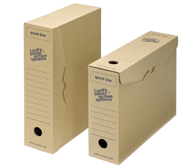 Archiefdoos Loeff Quick Box 3000 A4 335x240x80mm afbeelding