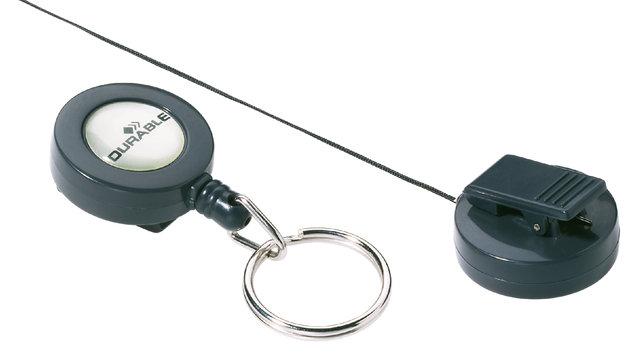 Afrolmechanisme Durable 8222 met sleutelring 800mm antraciet afbeelding