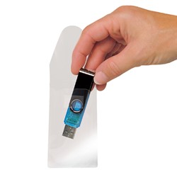 USB hoes Djois 52.5x90mm met sluiting zelfklevend transparant
