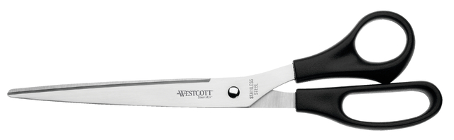 Kantoorschaar Westcott 260mm met kunststof grip rvs afbeelding
