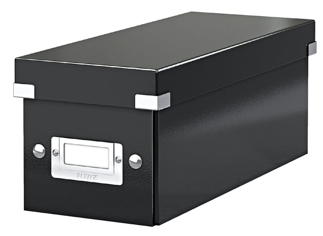 CD-opbergdoos Leitz Click & Store WOW gerecycled karton 143x136x352mm zwart afbeelding