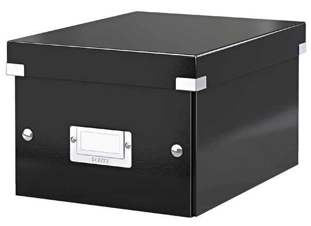 Opbergdoos Leitz Click & Store WOW klein gerecycled karton 200x148x250mm zwart afbeelding