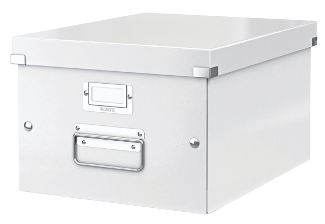 Opbergdoos Leitz Click & Store WOW middel gerecycled karton 281x200x370mm wit afbeelding