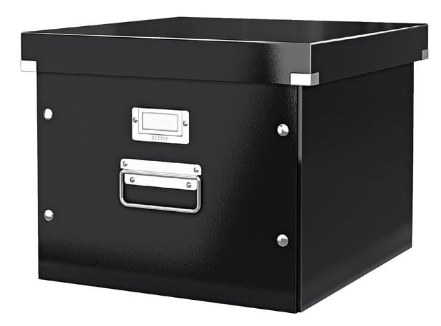 Hangmappenbox Leitz click & store WOW gerecycled karton 357x285x367mm zwart afbeelding