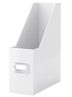 Tijdschriftencassette Leitz WOW click & store gerecycled karton wit