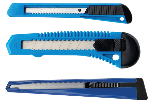 Snijmes Westcott Office 9mm met schuifsluiting blauw — Foto 2 van 2