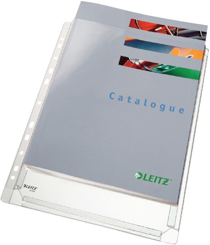 Harmonica showtas Leitz Premium met perforatiestrip 180µ PVC A4 5 stuks glashelder 5 stuks