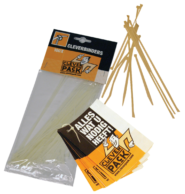 Inbindstrip CleverPack cleverbinder kabel 10/20cm wit 100 stuks afbeelding
