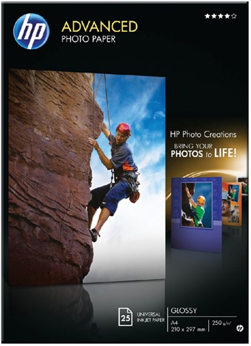 Inkjetpapier HP Q5456A A4 advanced 250gr 25 vel