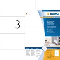 Etiket HERMA 4664 210x99mm geperforeerd wit 300stuks
