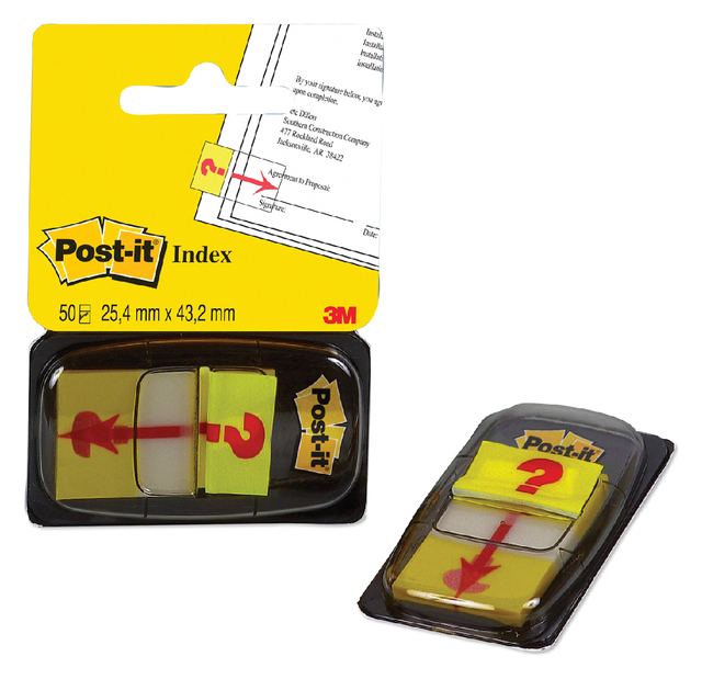 Indextabs Post-it 68031 25,4x43.2mm " hier ondertekenen" geel — Foto 2 van 2